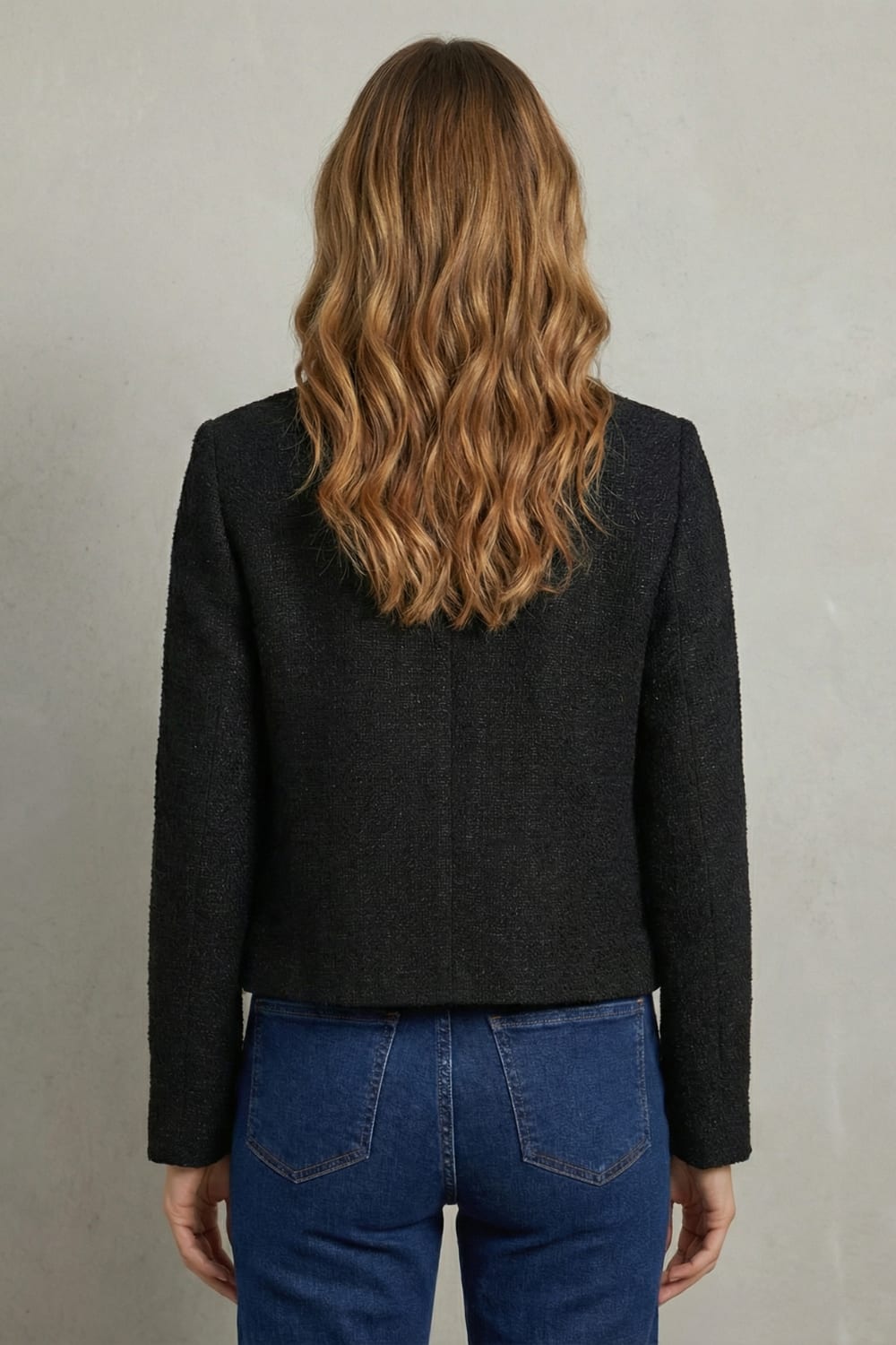 Women's Cropped Boucle Blazer | Annie_4