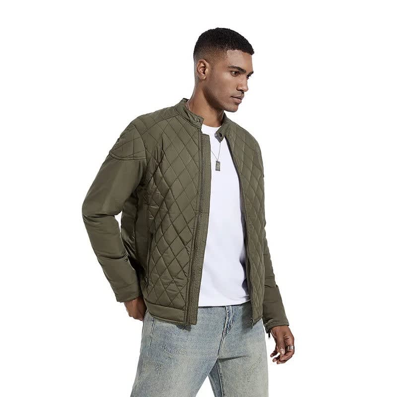 Men's Slim Fit Quilted Bomber Jacket | Orson_11