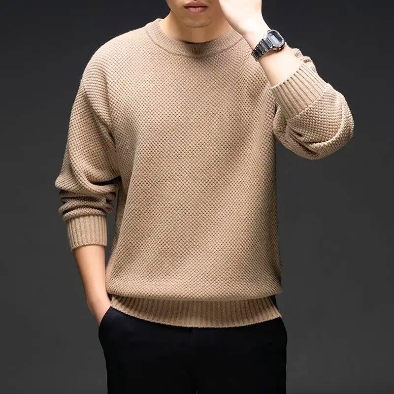 Men's Waffle Knit Jumper | Mack_1