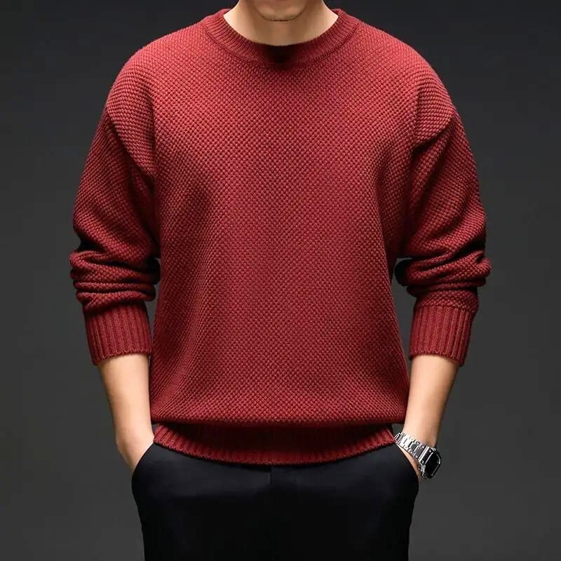 Men's Waffle Knit Jumper | Mack_2