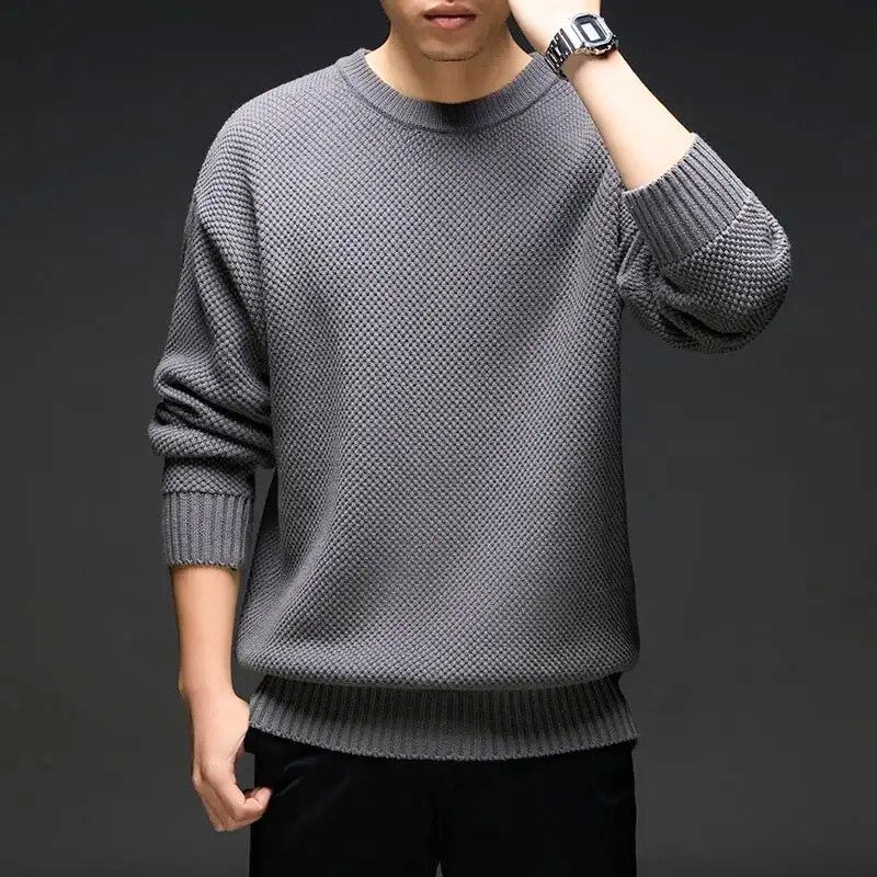Men's Waffle Knit Jumper | Mack_3
