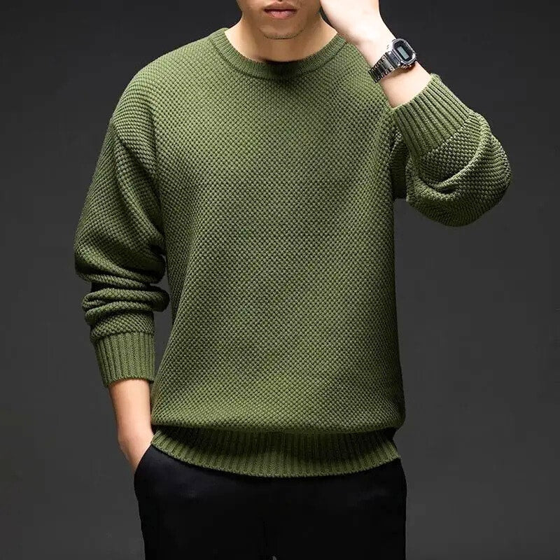 Men's Waffle Knit Jumper | Mack_4