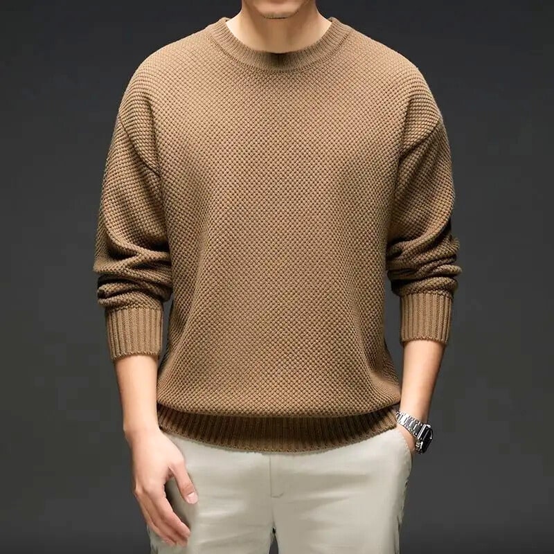 Men's Waffle Knit Jumper | Mack_5