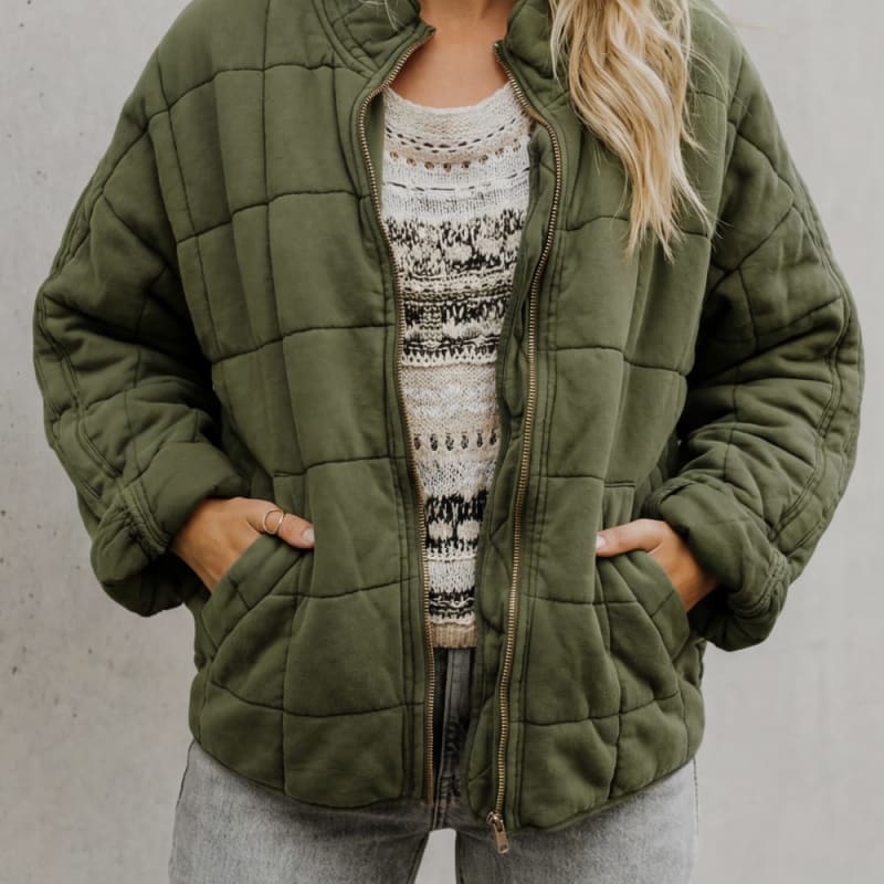 Women's Oversized Quilted Jacket | Beth_1