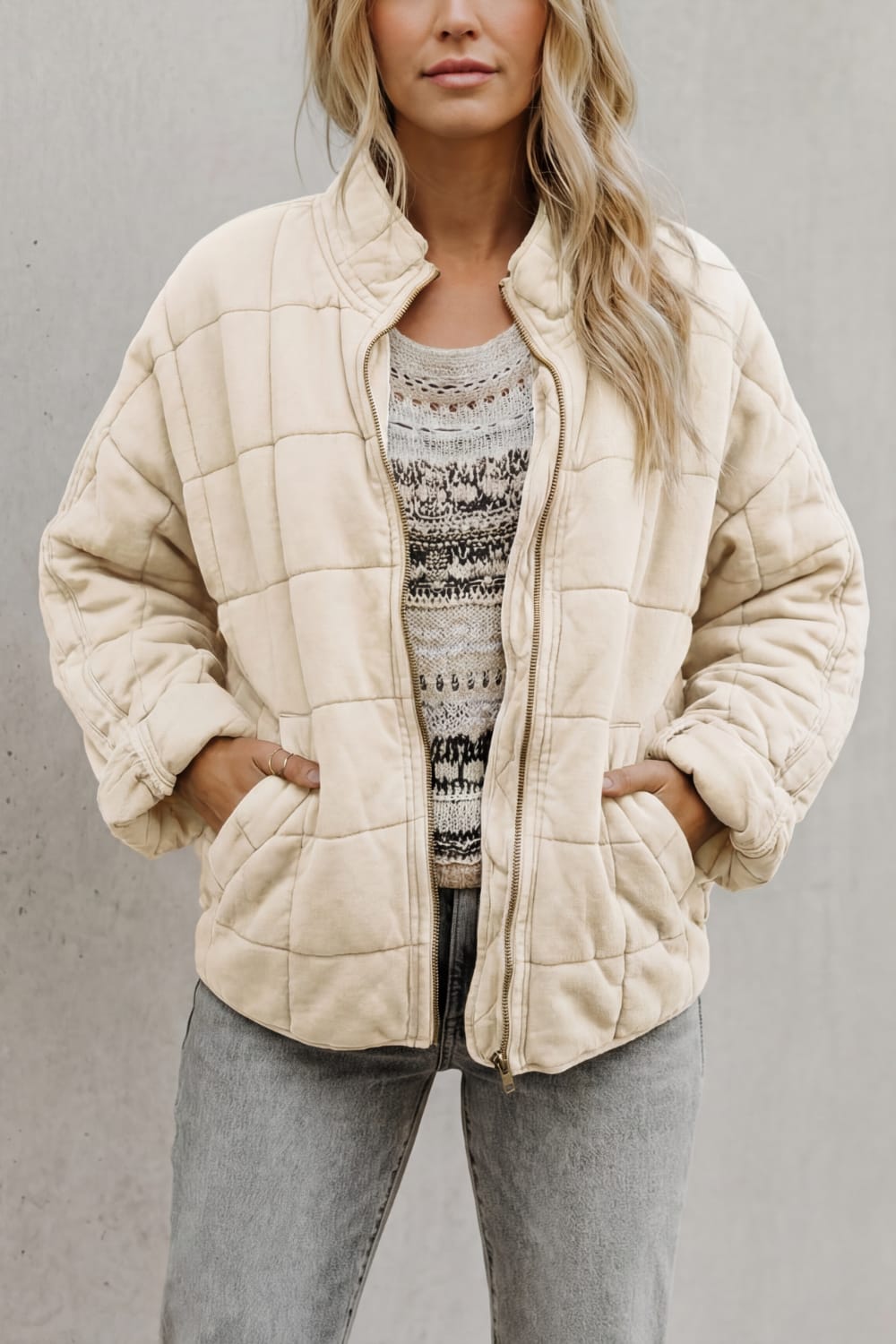 Women's Oversized Quilted Jacket | Beth_15