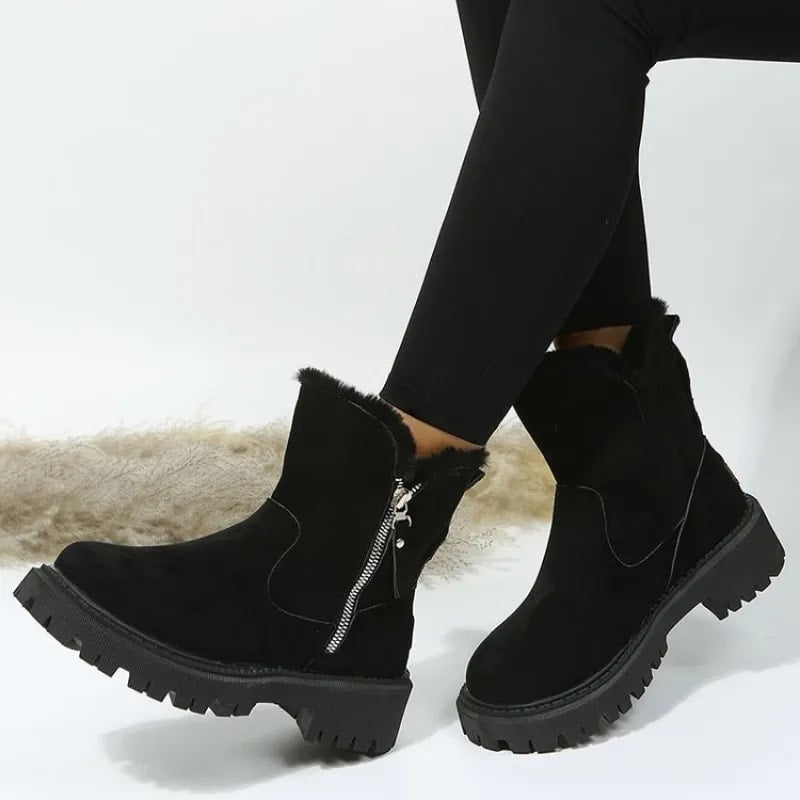 Women's Faux Fur Platform Winter Boots | Faye_4