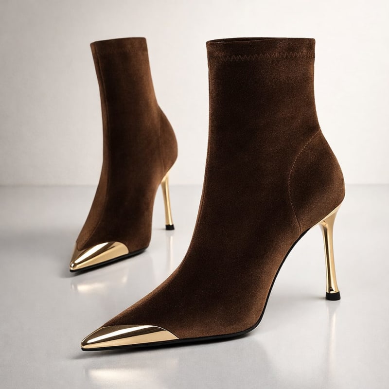Women's Metal Toe Stretch Ankle Boots | Fionnuala_1