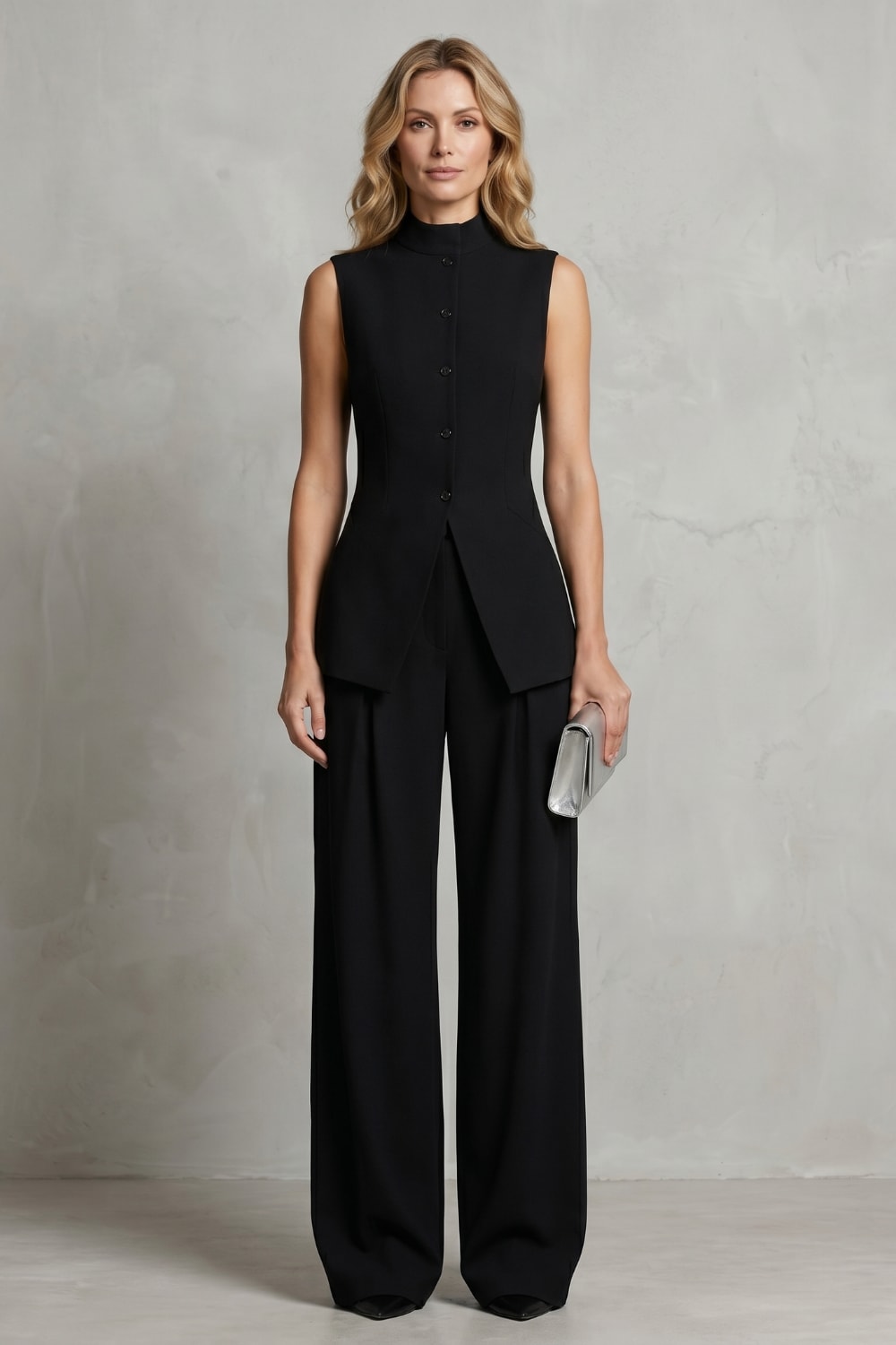 Women's Sleeveless Wide Leg Trouser Suit | Greer_2