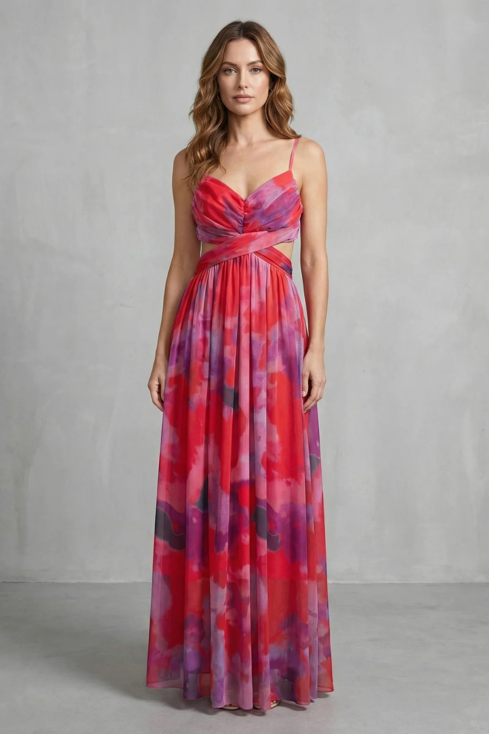 Women's Printed Tulle Maxi Dress | Jocelyn_14