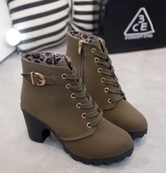 Women's Lace Up Platform Ankle Boots | Cora_6