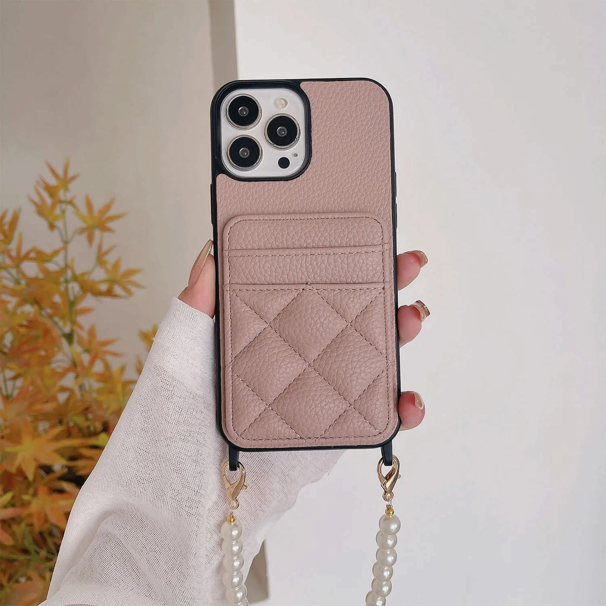 Women's Quilted Card Slot iPhone Case | Kelly_12