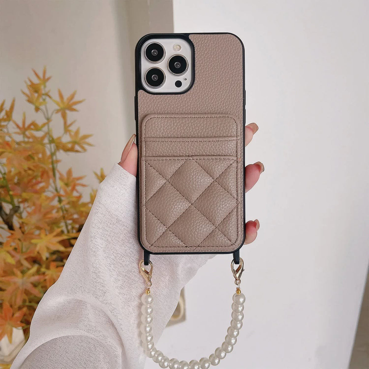 Women's Quilted Card Slot iPhone Case | Kelly_7
