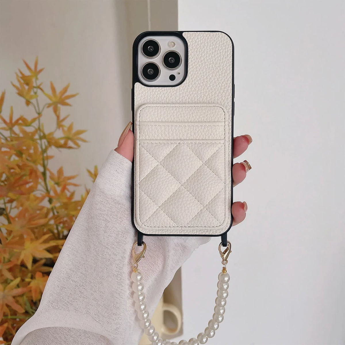 Women's Quilted Card Slot iPhone Case | Kelly_9
