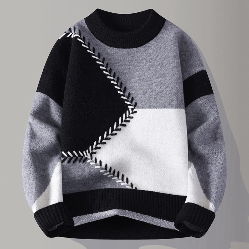 Men's Color Block Knit Jumper | Quinn_4