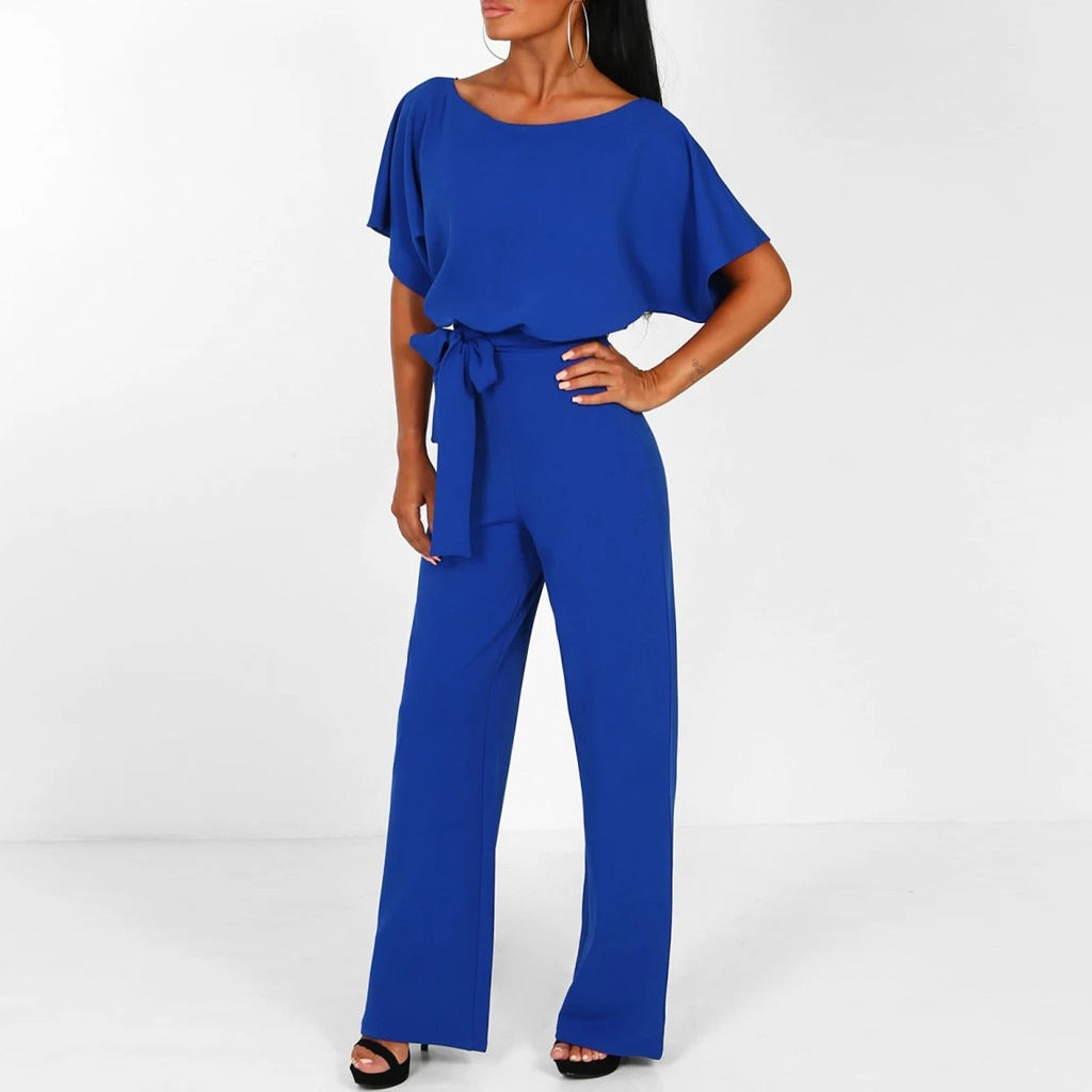 Women's Belted Wide Leg Jumpsuit | Serena