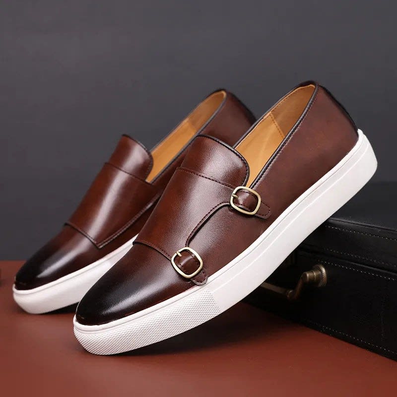 Men's Leather Monk Strap Loafers | Jerome_1