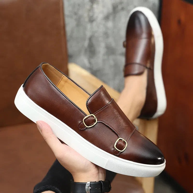 Men's Leather Monk Strap Loafers | Jerome_5