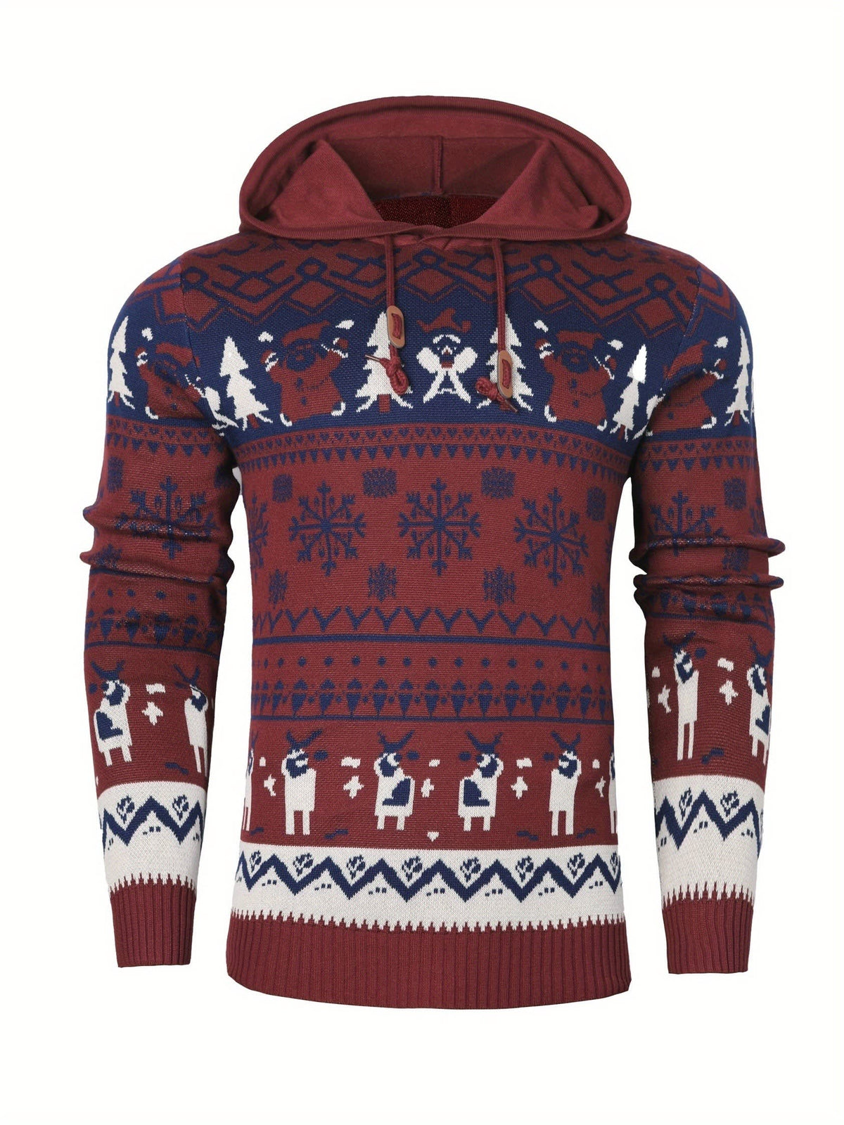 Men's Hooded Reindeer Christmas Jumper | Callum_10