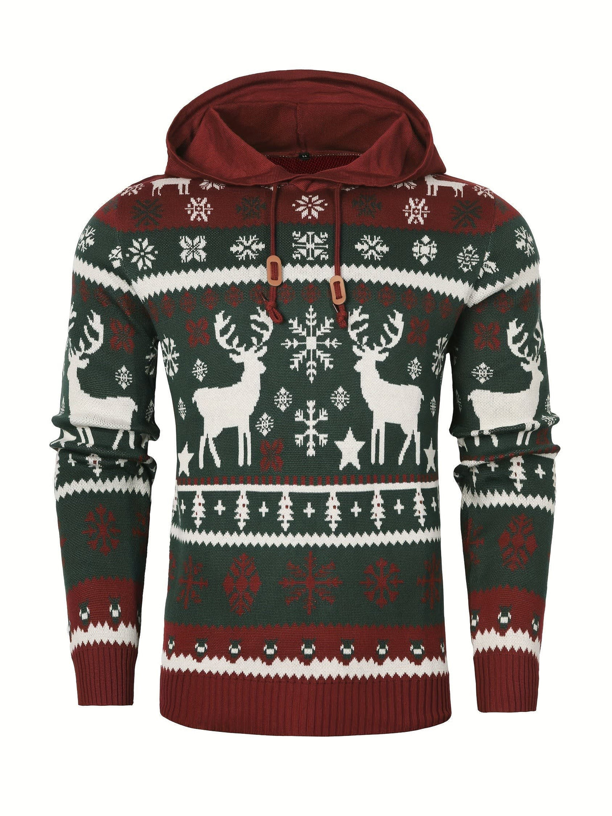 Men's Hooded Reindeer Christmas Jumper | Callum_3