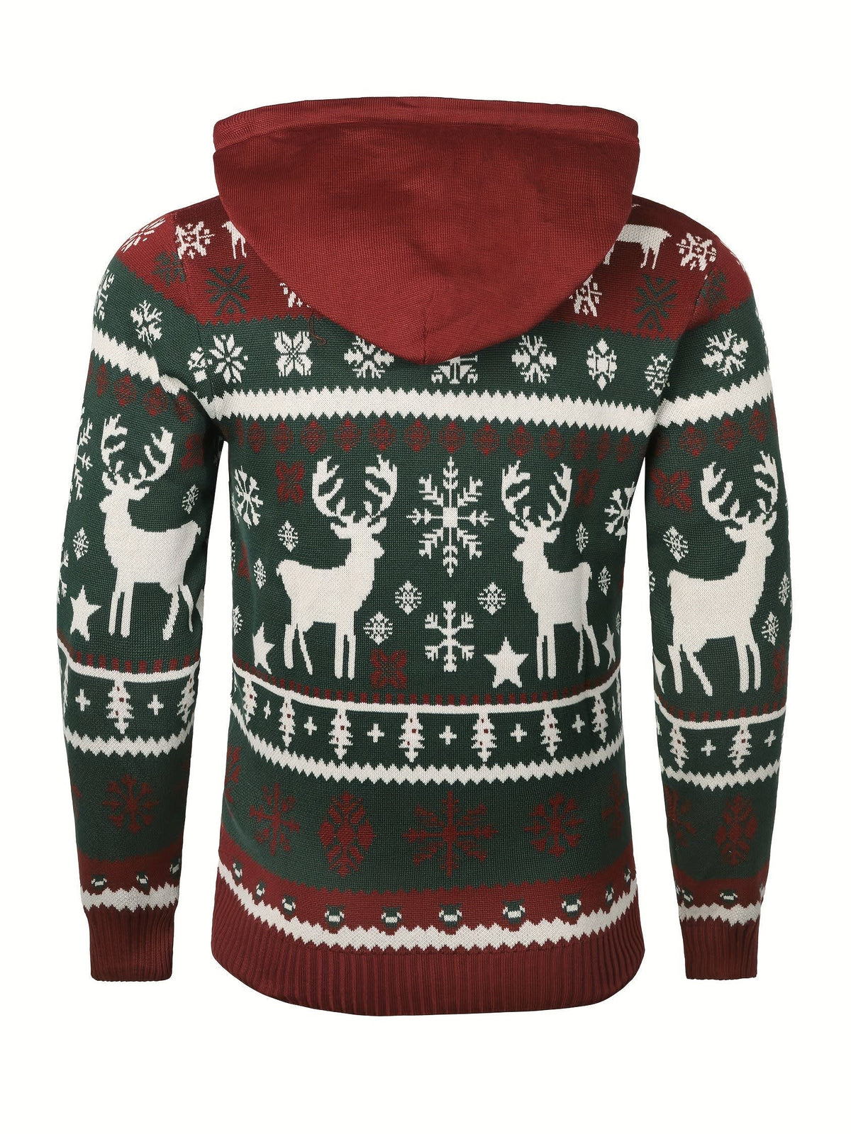 Men's Hooded Reindeer Christmas Jumper | Callum_4