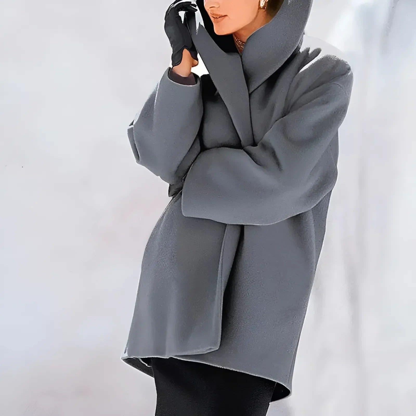 Women's Oversized Longline Winter Coat | Elowen_4