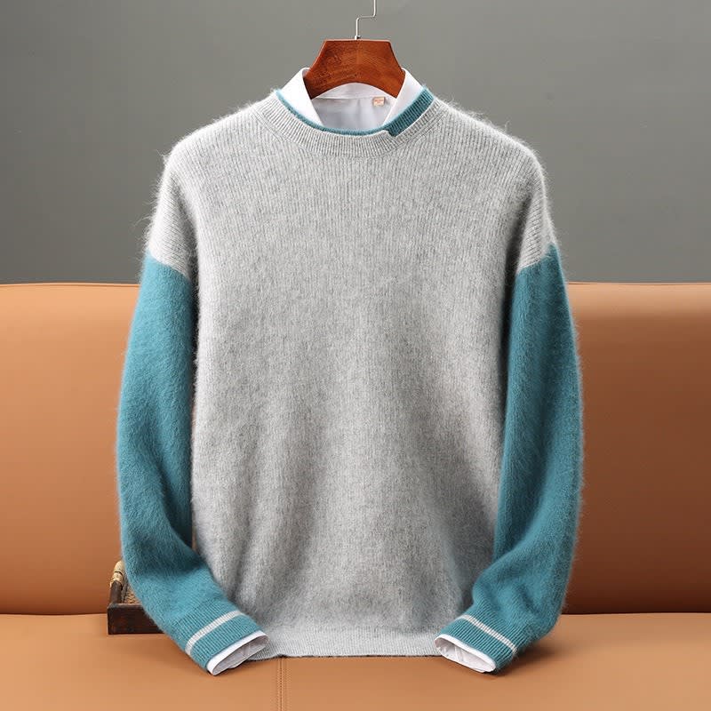 Men's Cashmere Color Block Jumper | Graham_4