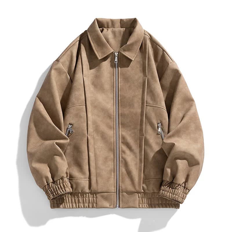 Men's Faux Suede Bomber Jacket | Grayson_1