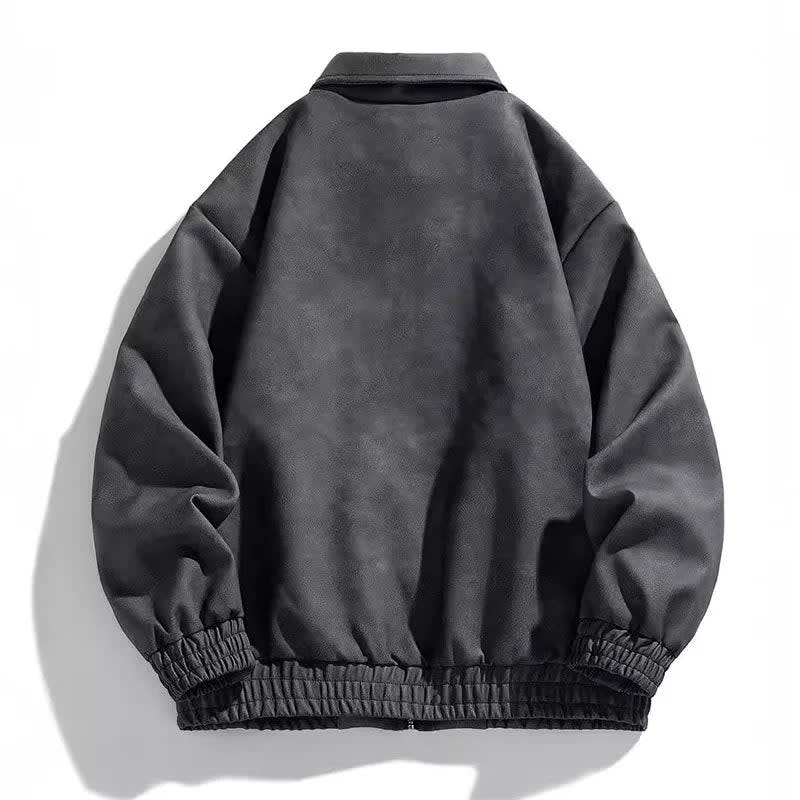 Men's Faux Suede Bomber Jacket | Grayson_6