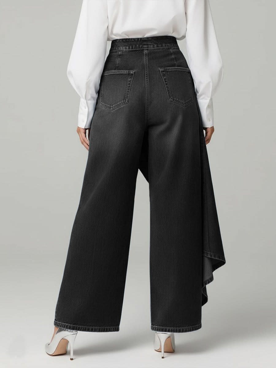 Women's Wide Leg Wrap Jeans | Ethelwyn_6