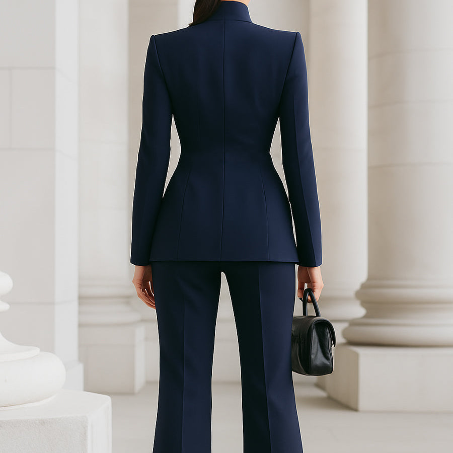 Women's Stand Collar Tailored Suit | Aurelia
