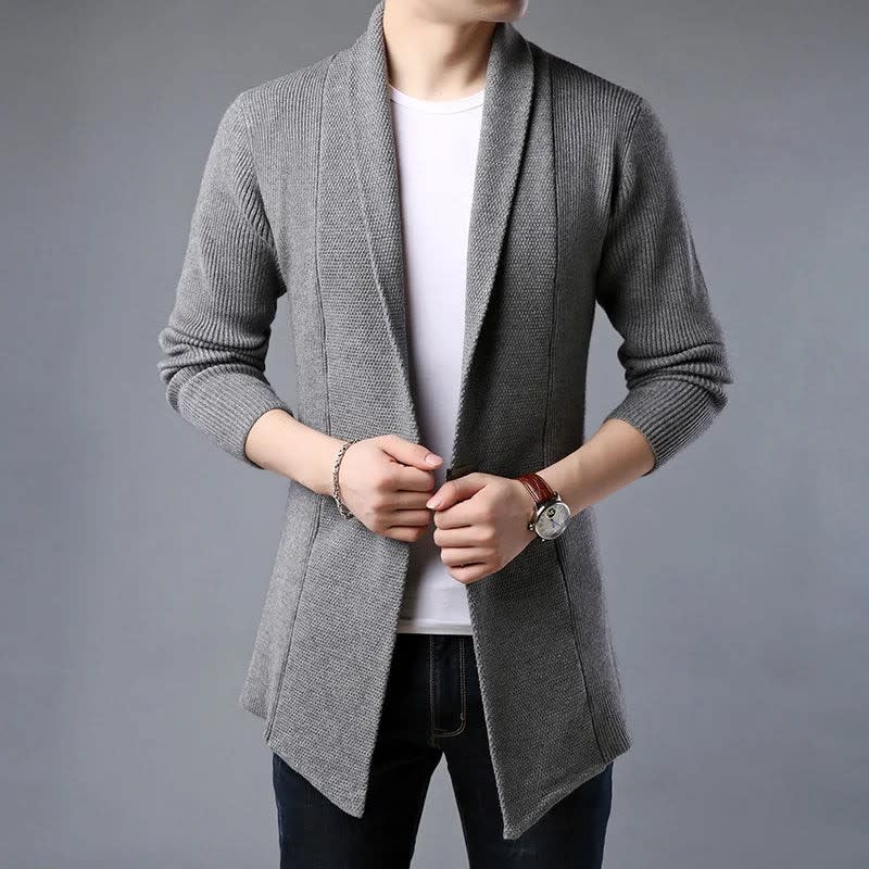 Men's Ribbed Shawl Collar Cardigan | Archie_2