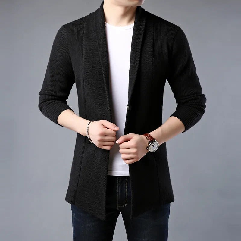 Men's Ribbed Shawl Collar Cardigan | Archie_4