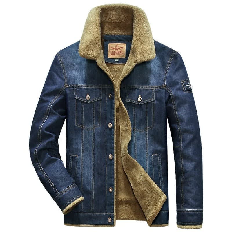 Men's Sherpa Lined Denim Jacket | Silas_3
