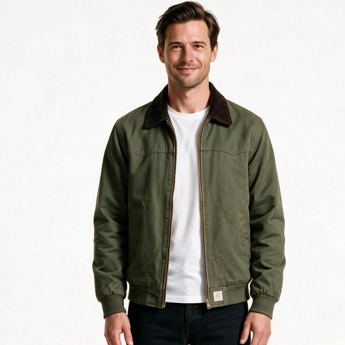 Men's Quilted Cotton Work Jacket | Edward_3