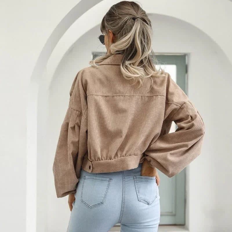 Women's Cropped Corduroy Jacket | Laura_3