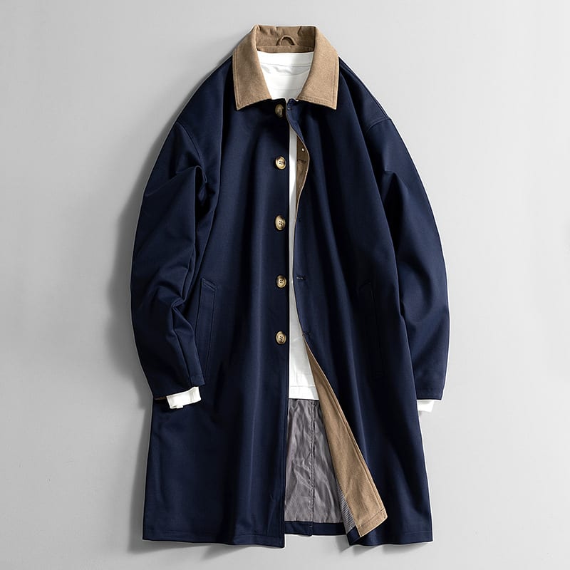 Men's Corduroy Collar Overcoat | Ewan_2