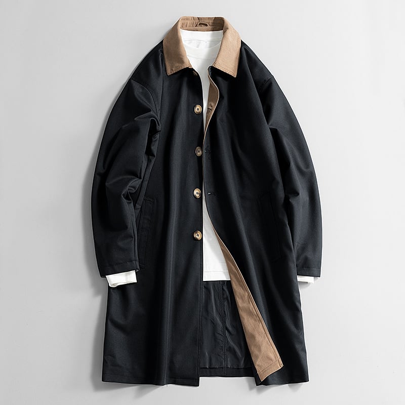 Men's Corduroy Collar Overcoat | Ewan_3