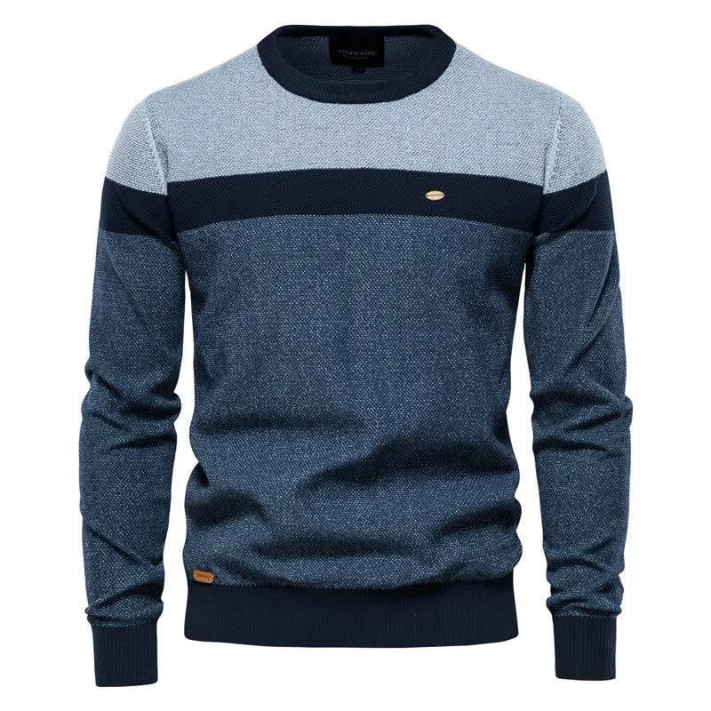 Men's Color Block Crew Neck Jumper | Wyatt_2