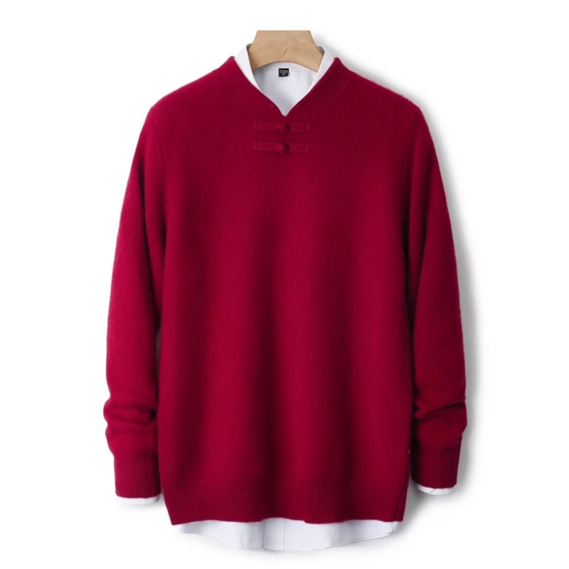 Men's Wool Knot Button Jumper | Monty_8