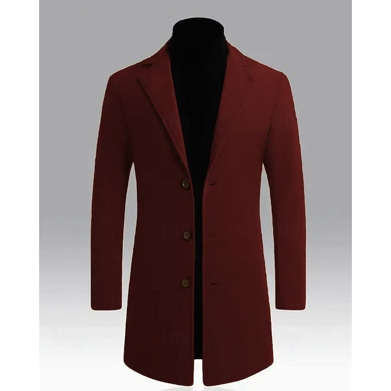 Men's Single-Breasted Longline Overcoat | Byron_10