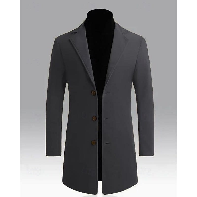 Men's Single-Breasted Longline Overcoat | Byron_4