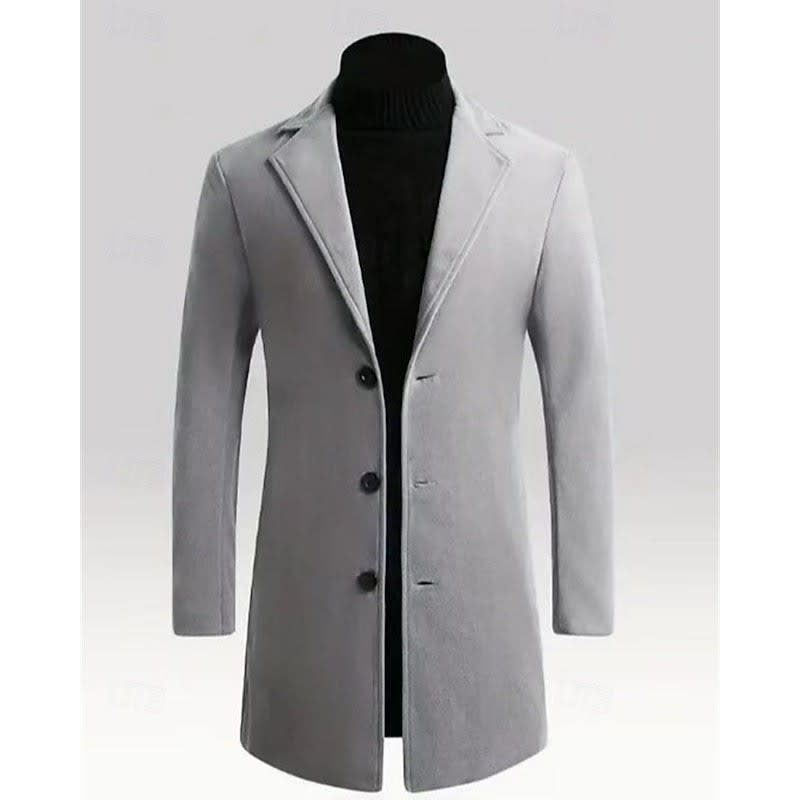 Men's Single-Breasted Longline Overcoat | Byron_5