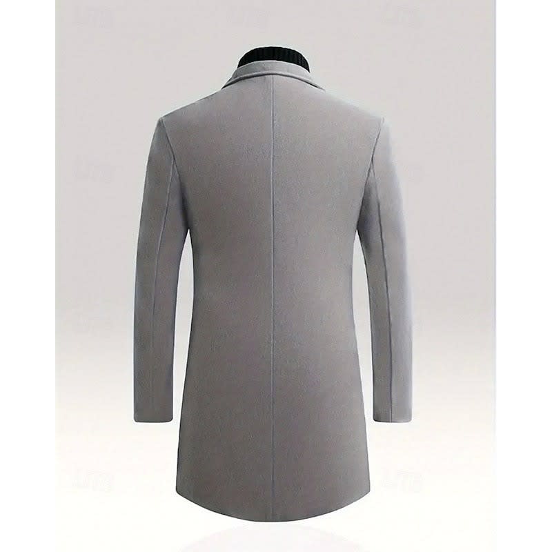 Men's Single-Breasted Longline Overcoat | Byron_6
