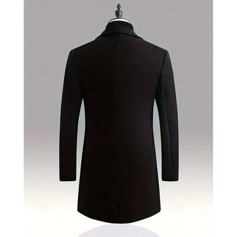 Men's Single-Breasted Longline Overcoat | Byron_9