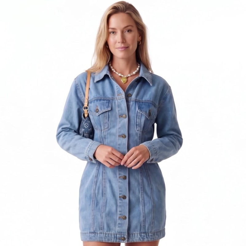 Women's Oversized Denim Jacket | Ayla_1