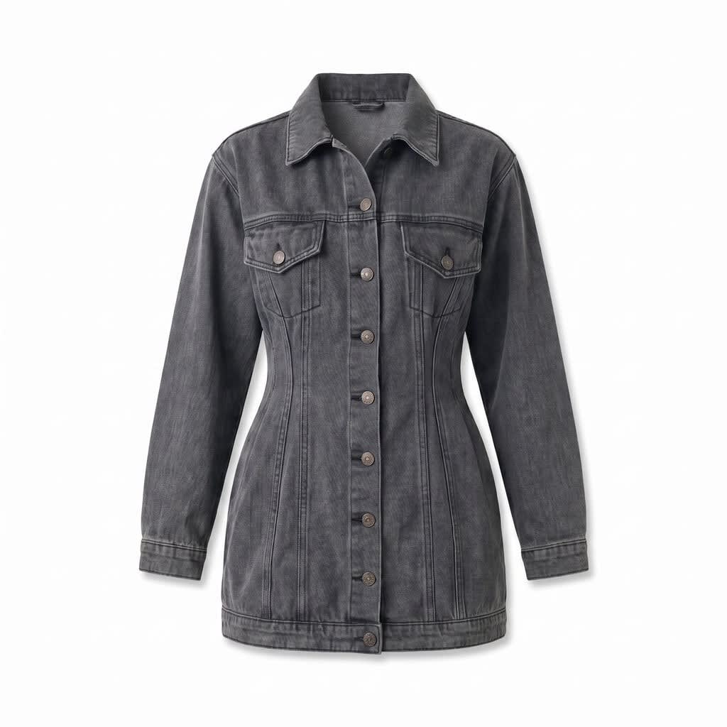 Women's Oversized Denim Jacket | Ayla_4