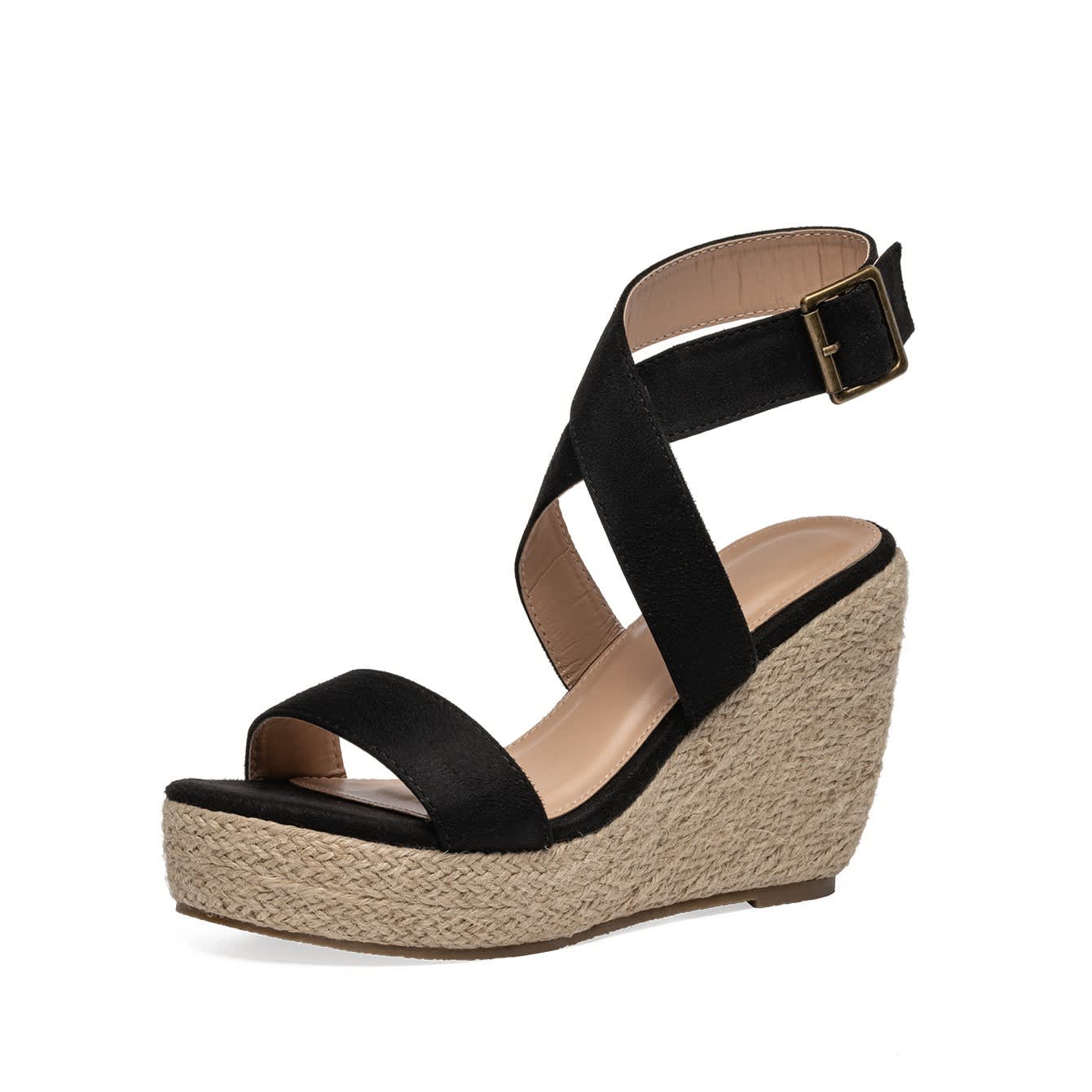 Women's Canvas Espadrille Wedge Sandals | Seonaid_6