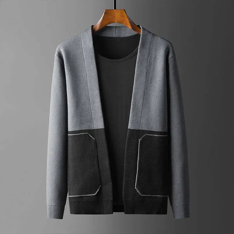 Men's Color Block Knit Cardigan | Gus_1