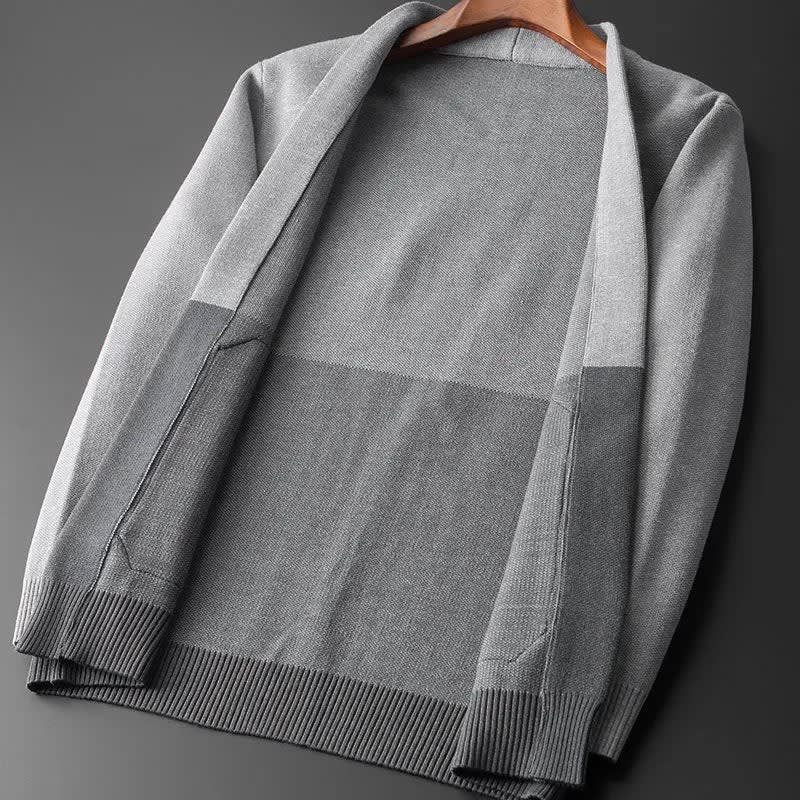 Men's Color Block Knit Cardigan | Gus_4