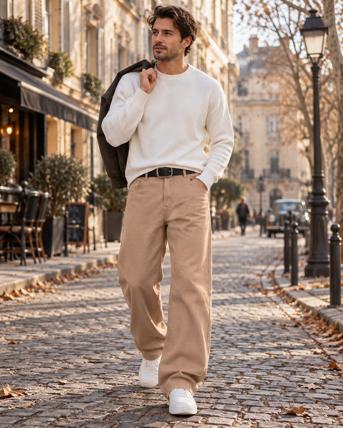 Men's Relaxed Wide Leg Jeans | Connor_5